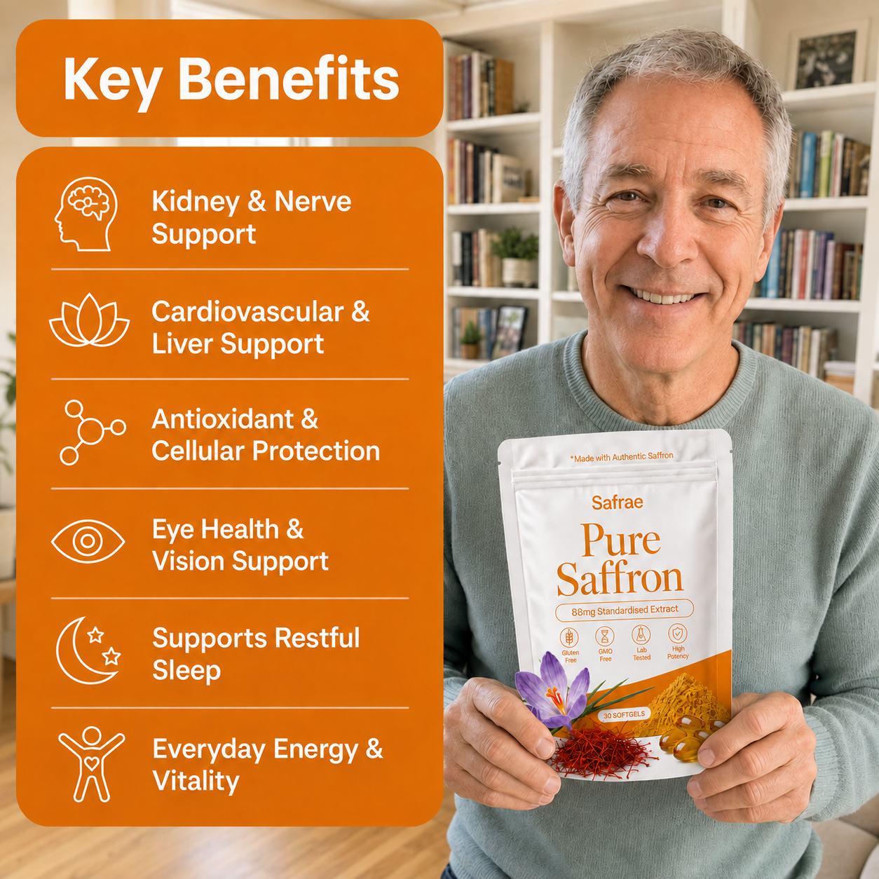 Pure Saffron 7200mg Equivalent with MCT Oil